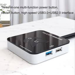 PC Power Knop - Externe Start - Computer Starten - 5Gbps Hoge Snelheid - 8x8x2 cm - Zwart — thumbnail 5