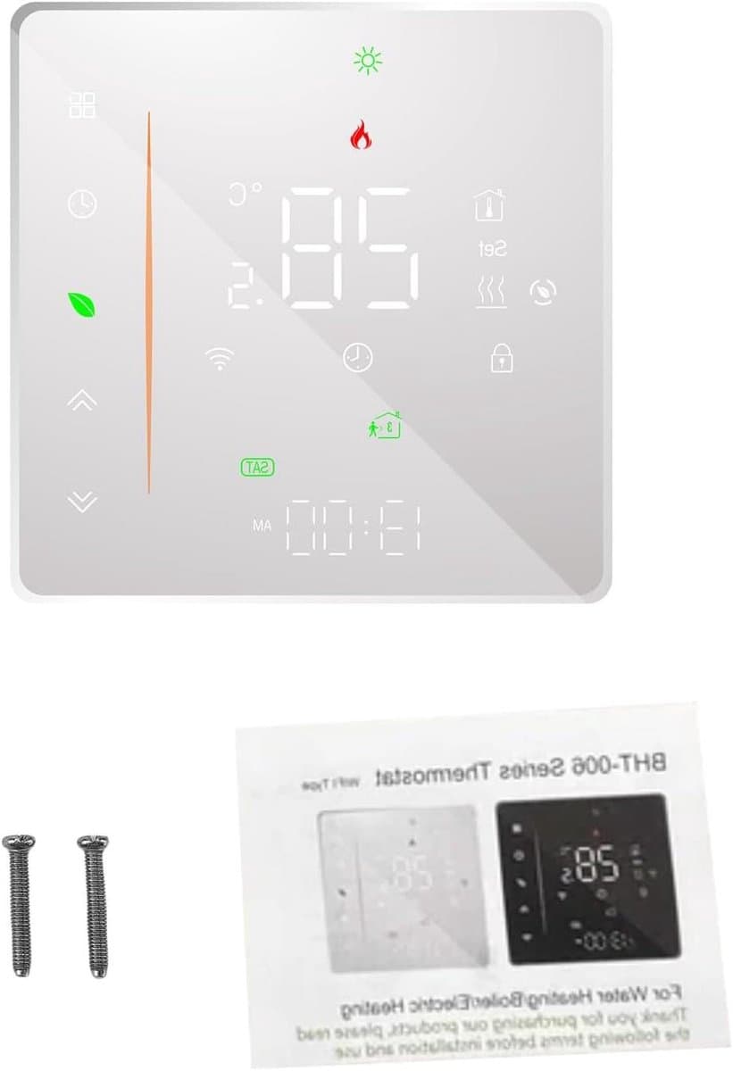Slimme Thermostaat - WiFi Controller - Vloerverwarming Regelen - App Bediening - ±1°C Nauwkeurigheid - Wit — afbeelding 1