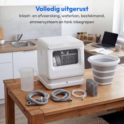 Mini Vaatwasser - Tafelmodel Vaatwasser - Snel Afwassen - 3 Water Opties - 3 Couverts - Wit — thumbnail 5