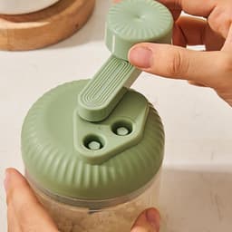 Handmatige Voedselhakker - Keuken Gereedschap - Maaltijd Voorbereiding - Drie Snelheden - 15 x 10 x 15 cm - Groen — thumbnail 5