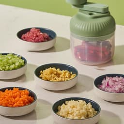 Handmatige Voedselhakker - Keuken Gereedschap - Snel Ingrediënten - Drie Snelheden - 15x10x15 cm - Groen — thumbnail 5