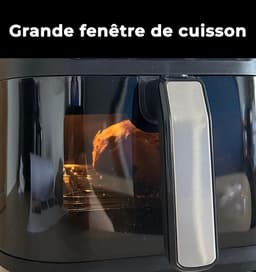 Heteluchtfriteuse - Airfryer - Gezond Koken - PFAS Vrij - 8 Liter - Zwart — thumbnail 5