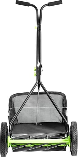 Kooimaaier – Handgrasmaaier – Spindelmaaier – Grasmaaier – Gazonsnijder – 9 Messen – 40,6 cm Maaibreedte – Opvangmand 35 Liter – Zwart — thumbnail 4