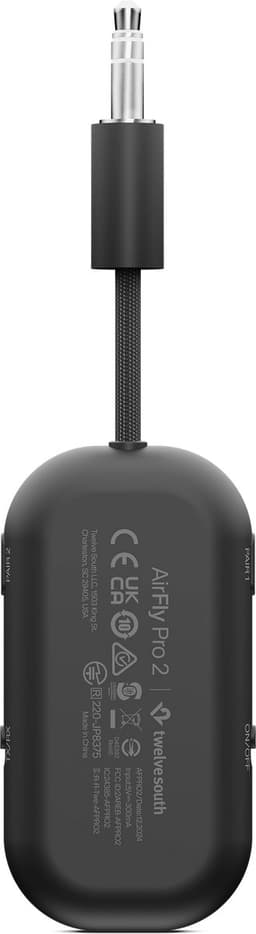 Twelve South AirFly Pro 2 – Geniet van In-Flight Entertainment met Draadloze Hoofdtelefoons – Koppel Twee Sets Draadloze Hoofdtelefoons voor Gedeeld Luisteren – Meer dan 25 Uur Batterijduur - Zwart — thumbnail 5