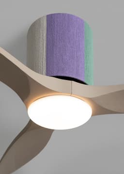 CREATE - Stille plafondventilator 100% hout 40W (Ø132cm) - Met licht LED - Afstandsbediening - 6 snelheden - Programmeerbaar - WIND CALM CUSTOM WOVEN — thumbnail 2