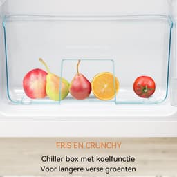 Retro Koelkast - Koel-Vriescombinatie - Twee Deuren - Verstelbare Temperatuur - 92 Liter Inhoud - Voor Woonkamer en Kantoor - 105,5x41x45,5 cm — thumbnail 3