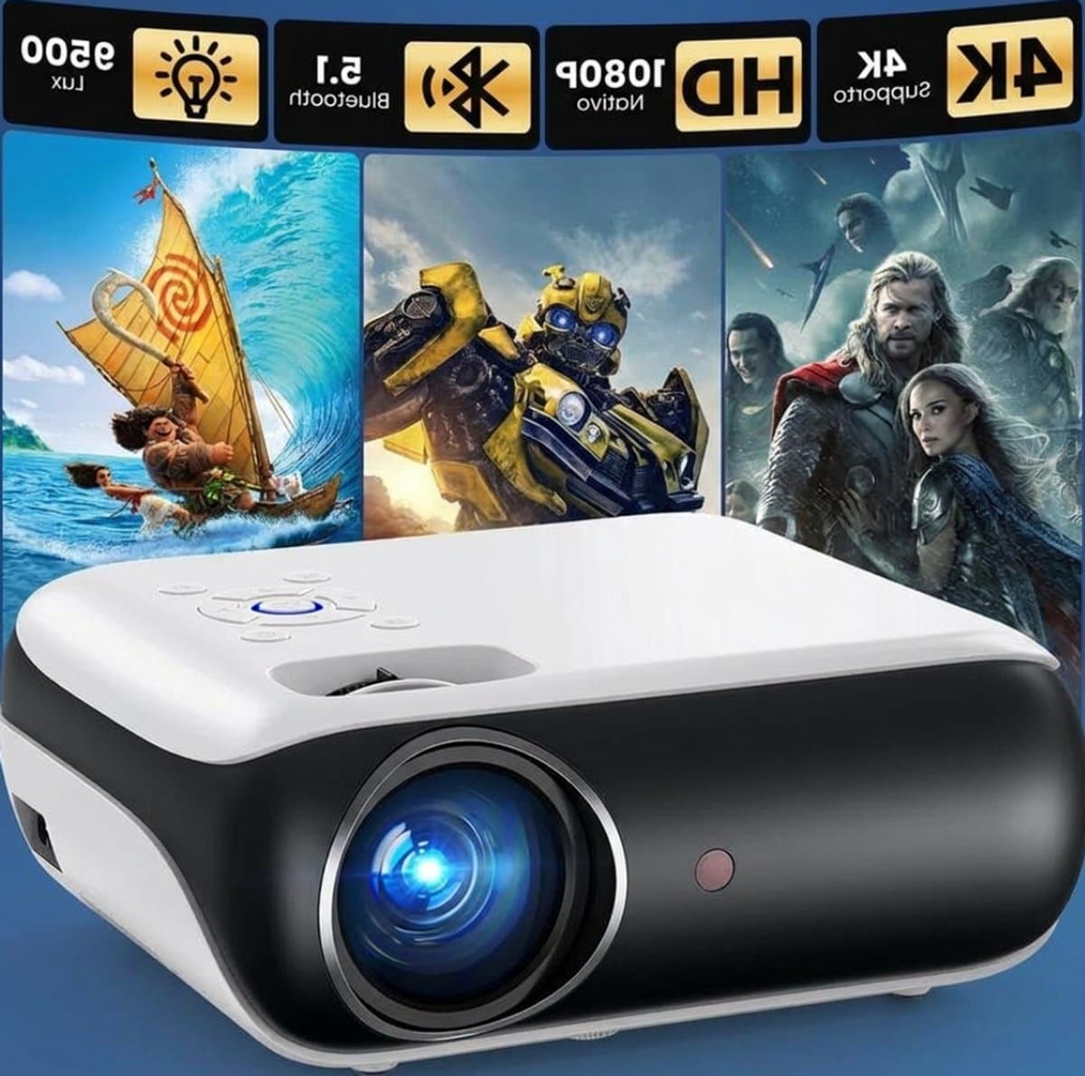 CLVP® Mini Beamer – Projector – Thuisbioscoop Beamer — afbeelding 1