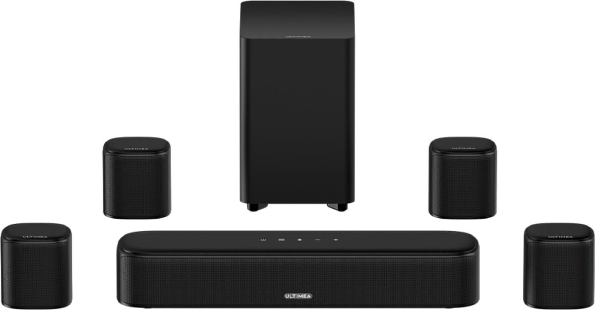 ULTIMEA Aura A40 7.1 Soundbar met App-Bediening, Subwoofer en 4 Surround-Luidsprekers – Zwart — afbeelding 1