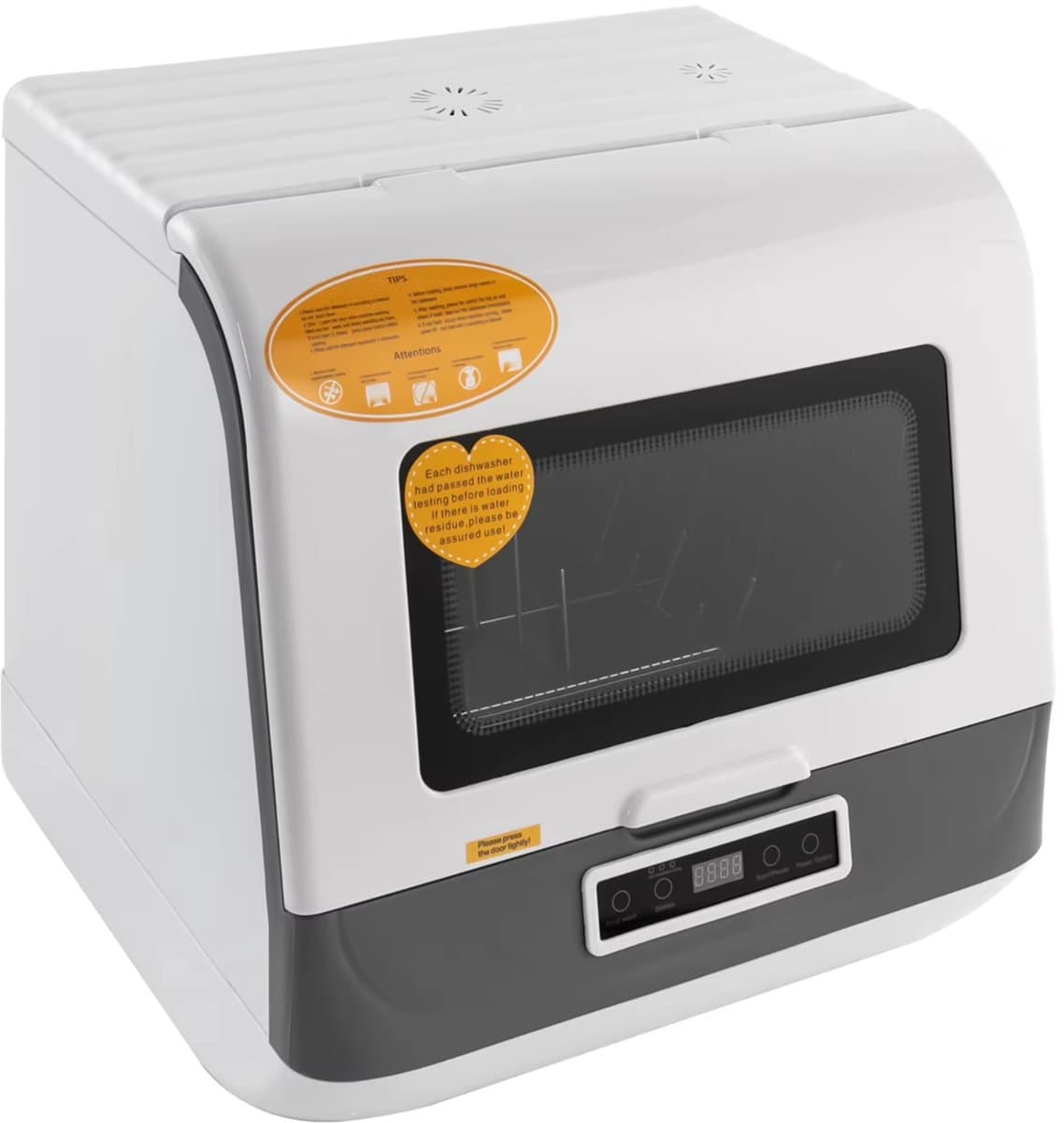 VIEMAE Mini vaatwasser - Vaatwasser vrijstaand - Vrijstaande vaatwasser - Kleine vaatwasser - Draagbaar - 220V - 800W - Wit — afbeelding 1