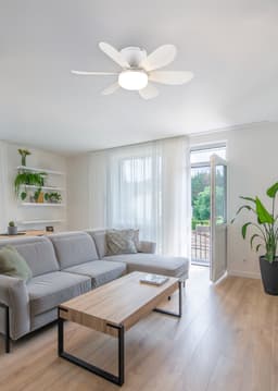 REALITY LUND - Plafondventilator - Wit mat - incl. 1x SMD 8 W - Licht apart schakelbaar - Afstandsbediening - Dimbaar - Traploos instelbare lichtkleur - Nachtlampje - Geheugenfunctie - 3 snelheidsinstellingen - Timer - Zomer- en wintermodus — thumbnail 3