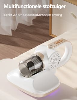 Gloovon® - Steelstofzuiger Draadloos - Stofzuiger Zonder Zak - Stofzuiger Draadloos - 100W - 11000Pa - Wit — thumbnail 2