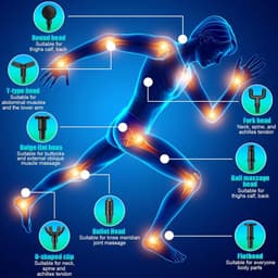 Mini Massagepistool – 99 Snelheden, 8 Massagekoppen, LCD-scherm, Stil en Draagbaar Spiermassage Apparaat voor Spierherstel en Ontspanning — thumbnail 2