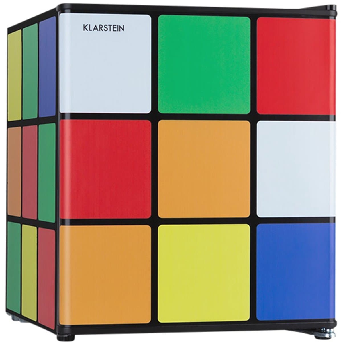 Klarstein Minibar Solve - Minikoelkast, thermo-elektrisch koelsysteem, 48 liter inhoud, mechanische draaiknop, koeling: 0 tot 10 °C, zwart/meerkleurig - Compact Energiezuinig - Mini Fridge - Hotelkoelkast - Kleine Koelkast — afbeelding 1