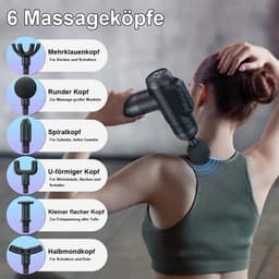 MIVRAY Massageapparaten - Massage Gun - Spiermassage - Instelbare Snelheid - Spierontspanning - Zwart — thumbnail 3