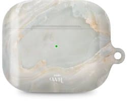 xoxo Wildhearts hoesje geschikt voor Airpods Pro 1 / Pro 2 - Marble Green Illusion - Ook als telefoonhoesje verkrijgbaar - schokbestendige case geschikt voor Airpod Pro (2) - koptelefoon case - Beschermhoes met marmerprint - marmer look - groen