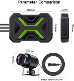 1080P - Motor Dashcam - Voor & Achter Camera - Waterdicht IP67 - Nachtzicht - Anti-vibratie - Bots Detectie - WIFI — thumbnail 2