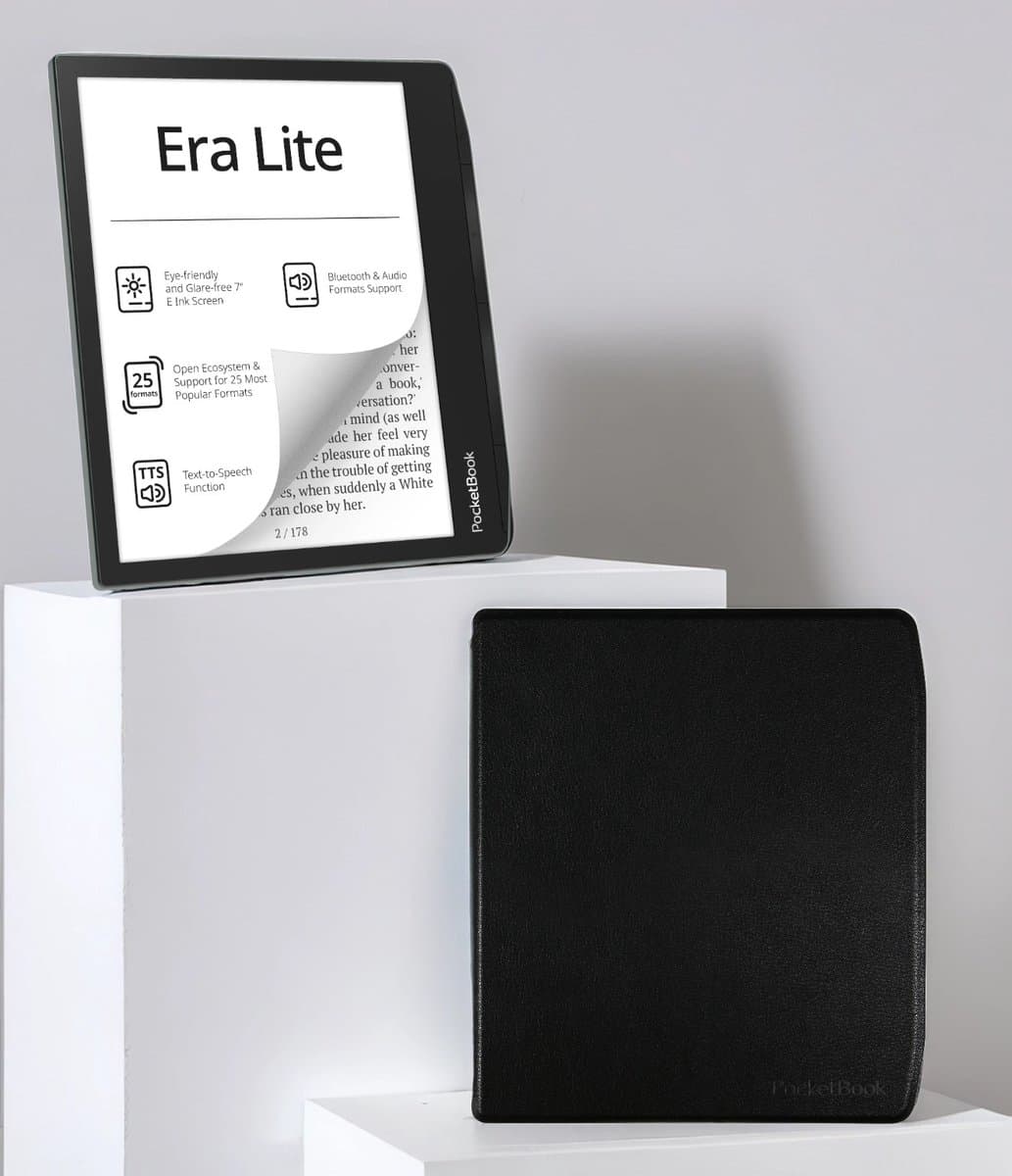 PocketBook Era Lite - 7 inch - Stone Green met Zwarte Shell Cover - Voordeelbundel — afbeelding 1
