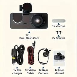Auto-rijrecorder met drie kanalen, voor en achter, ingebouwde rijrecorder — thumbnail 2