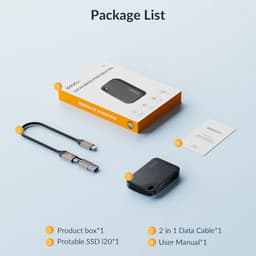 Externe SSD - Draagbare Opslag - Snelle Data Transfer - USB 3.2 Gen 2x2 - 512GB - Zwart — thumbnail 4