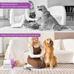 Huisdier Verzorgingsset - Honden Trimmen - Stofvrij Verzorgen - Stille Werking - 2.5L Stofbeker - Zwart — thumbnail 4