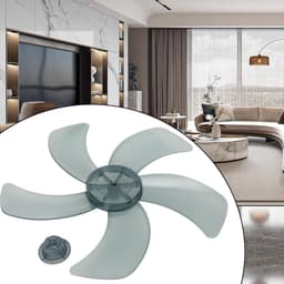 Vervanging Ventilatorblad - Ventilatoronderdeel Blad - Ventilator Koeling - Vijf Bladeren Ontwerp - 16 inch - Zwart — thumbnail 2