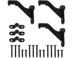 3 Pack Handrail Stair Brackets - Heavy Duty Support Hardware - Voor Thuisverbouwing - Trapleuningen - Winkelcentrum - Beugelinstallatie met Schroeven
