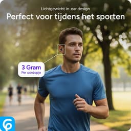 SBG Mini Buds – Draadloze Bluetooth 5.4 Oordopjes – In-Ear – Touch Control – Microfoon – 18 uur batterij – Wit — thumbnail 2