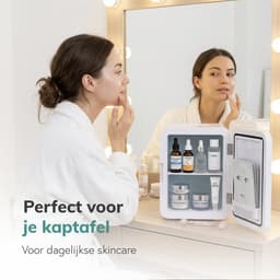Soft & Silky Skincare fridge - Mini - Make up Organizer - Make-up Koelkast - Cosmetica & Skincare - Auto koelkast - Beauty - Frigobox - ac/dc - koelkastje — thumbnail 4