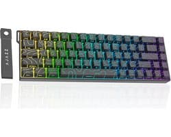 Ajazz AK680 V2 HE - 65% Bedraad Gaming Toetsenbord - Magnetische Toetsen - Hall Effect - Rapid Trigger - QWERTY - Contourlijn zwart