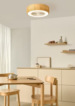 CREATE - Stille plafondventilator 40W Ø50 cm met verborgen bladen en LED-verlichting - S - Met licht - Afstandsbediening - WIND CLEAR EASY — thumbnail 4
