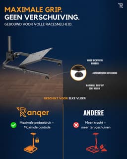 Ranqer Wheel stand - racestuur standaard - race cockpit - Inklapbaar - Geschikt voor: Logitech, Thrustmaster, Fanatec — thumbnail 2
