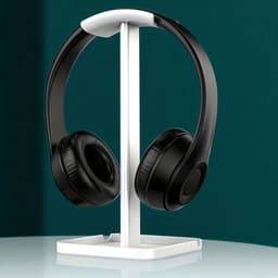 Hoofdtelefoonstandaard, displaystandaard voor hoofdtelefoons, opbergrek voor hoofdtelefoons; multifunctionele, afneembare standaard die plaats biedt aan mobiele telefoons en accessoires. — thumbnail 2