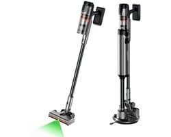 Uwant V600 Draadloze Stofzuiger met Automatisch Leeg- en Stofopvangsysteem, 7-laags HEPA-filtratie, Anti-klitborstel, Steelstofzuiger voor Dierenhaar, Harde Vloeren en Tapijt