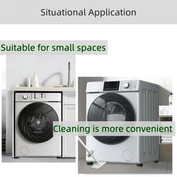 Cosensi - Antivibratie Mat - Wasmachine Voet Pads - Universeel en Antislip - Zwart - Geluiddempers - Stabiliteit voor Wasmachines — thumbnail 2