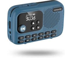 Draagbare Radio - Bluetooth Speaker - Muziek Luisteren - Geoptimaliseerde Antenne - 10 Uur Autonomie - Blauw