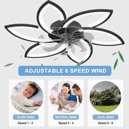 Plafondventilator met licht - Ventilatorlamp plafond - Comfort in huis - Stille DC motor - 78 cm - Goud — thumbnail 3