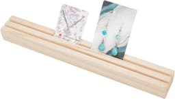 Houten Oorbellen Displaystandaard met 2 Slots, Lange Sieradenhouder voor Oorbellen en Ringen, Ideaal voor Thuis en Winkelgebruik, 31 x 4 cm — thumbnail 1