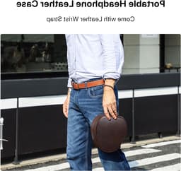 Luxe leren hoes voor draadloze koptelefoon, geschikt voor Apple AirPods Max, beschermt tegen krassen en stoten — thumbnail 4