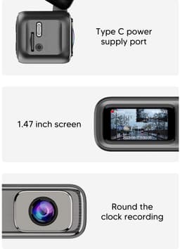 SPHProducts - 1080P Auto-dashcam - WiFi-dashcam met App - 170 Graden Groothoekrecorder - Parkeerbewaking - HD-video-opname - Geschikt voor auto - Comp — thumbnail 5
