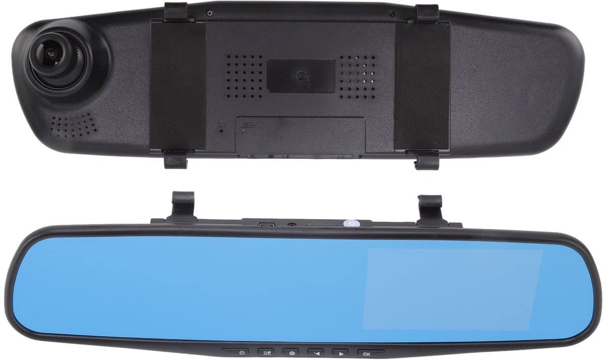VT Goods - Achteruitkijkspiegel - 1080P Dash Cam - 4,3 Inch Monitor - G-sensor - Parkeerbewaking - Automatische Opname - Geschikt voor auto - Zwart — afbeelding 1