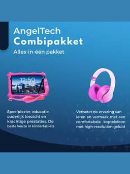 RONN® Kindertablet Deplay - Kinder Tablet Deplay - Kindertablet Deplay Pro - Roze - 23cm x 13cm x 1cm — thumbnail 2