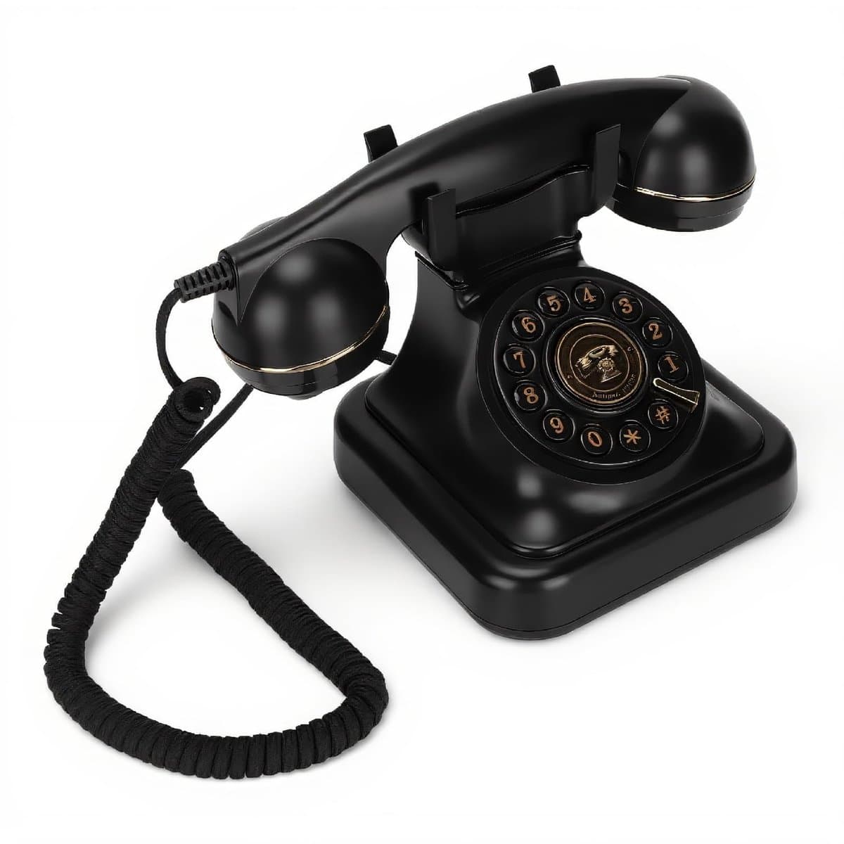 aladdien - Vintage Vaste Telefoon - Retro Telefoon - Ouderwets Design - Bureautelefoon - Schijfknop - Ideaal voor Thuis - Klassiek Model — afbeelding 1