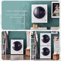 Afvoerdroger 2.5 Kg - Wandmontage, PTC Keramisch, 200 Minuten Timer, Dubbel Filtersysteem - Wit — thumbnail 11