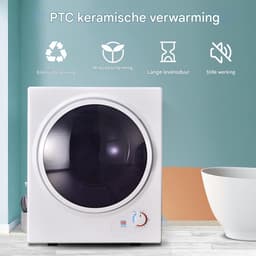 Afvoerdroger 2.5 Kg - Wandmontage, PTC Keramisch, 200 Minuten Timer, Dubbel Filtersysteem - Wit — thumbnail 13