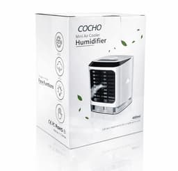Aircooler Mini Airco – Mobiele Airco Zonder Slang – Luchtkoeler & Luchtbevochtiger 4-in-1 – Ventilator met Water, LED & Afstandsbediening – 480ml — thumbnail 5