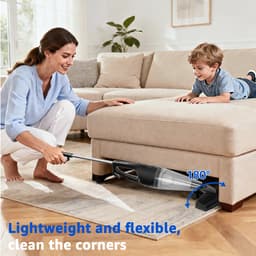 Aigostar 30ENC - 4-in-1 Steelstofzuiger - Stofzuiger Zonder zak - Hepa filter - 7 Meter Kabel - Vacuum Cleaner - 600W - Zwart — thumbnail 3