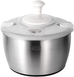 Salade Spinner - Groente Droger - Groenten Wassen - Grote Capaciteit - 5 Liter - Zilver — thumbnail 1