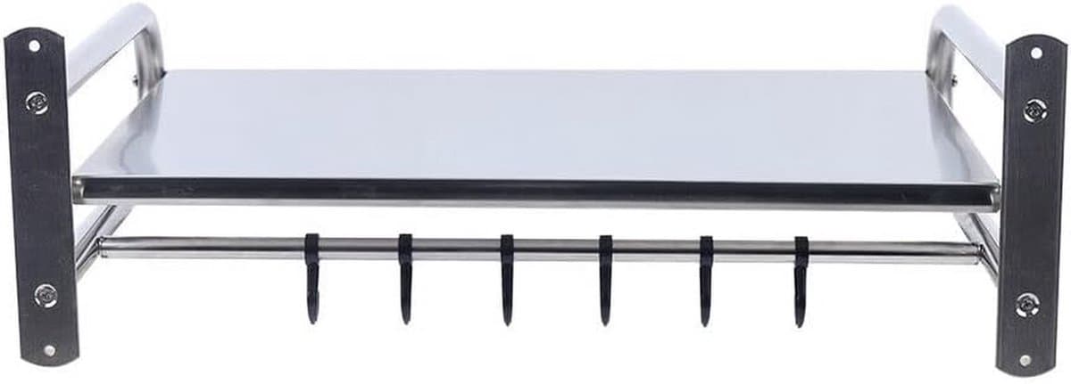 Staal Wandhouder Roestvrij Staal Magnetron Beugel Wandplank Houder Keuken Plank — afbeelding 1