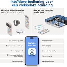 ECOVACS DEEBOT T30e OMNI Robotstofzuiger met dweilfunctie- 25.000 Pa- OZMO Turbo 2.0 dweilen- ZeroTangle 3.0 anti-klit-Triple-V-hoofdborstel- Omni-station-Wit — thumbnail 3