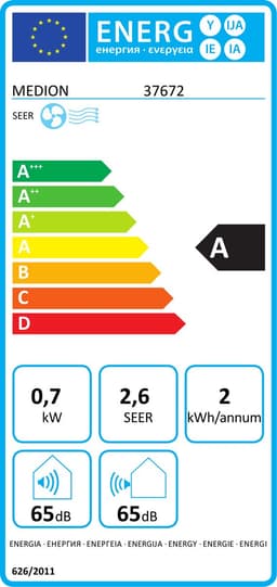 MEDION Smart Mobiele Airco P701 (7000 BTU, 3-in-1, Koelen, Ontvochtigen, Ventileren, tot 25m², incl. Raamafdichtingskit, voor Slaapkamer en Woonkamer, WiFi, App-Functie, Afstandsbediening, MD 37672) d — thumbnail 2